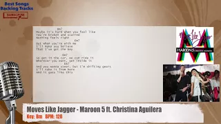 🎙 Moves Like Jagger - Maroon 5 ft. Christina Aguilera Vocal Backing Track with chords and lyrics