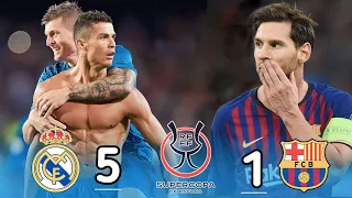 ملخص مباراة ريال مدريد~ برشلونة 5-1 السوبر الاسباني [2017] جنون فهد العتيبي 💥 جودة عالية 1080p