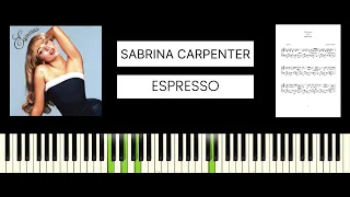 Sabrina Carpenter - Espresso (BEST PIANO TUTORIAL & COVER)