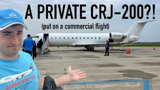 Flying on a PRIVATE CRJ-200! - Contour Airlines VIP Configured CRJ Review