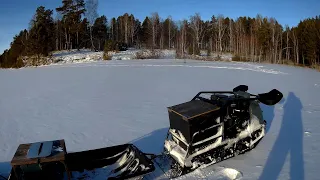 ПОЕХАЛ ИСПЫТАТЬ МОТОСОБАКУ И ПОИСКАТЬ ОКУНЕЙ!!