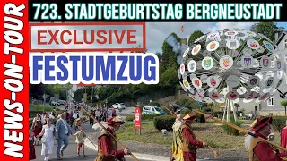 Festumzug 🎉 zum 723. Stadtgeburtstag Bergneustadt (2024) mit Landsknechten & Marketenderinnen 🎊