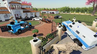 Police and swat arrest millionaire stealing race cars | Farming Simulator 19