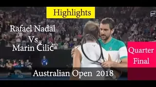 Rafael Nadal vs Marin Cilic Match Highlights Australian Open 2018 Quarter Final (AO 2018)