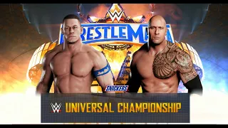 John Cena VS The Rock // Universal Championship Match in Wrestlemania // WWE 2K18 Gameplay #wwe2k18
