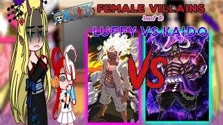 One Piece || Female Villains + Boa and Uta react to Luffy Vs Kaido|| Chu Gacha Reacts|| [🇧🇷/🇷🇺/🇺🇲]||