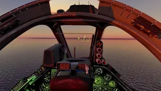 Вылет на ударном самолете AV-8A Harrier в VR шлеме в War Thunder. СБ режим.