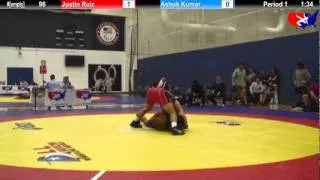 2012 Kiki Cup 96: Justin Ruiz (USA #1) vs. Ashok Kumar (India)