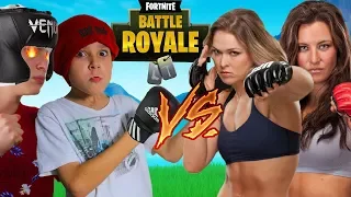 DUAS MENINAS PRO PLAYERS NOS DESAFIARAM PARA UM X1 NO FORTNITE (PERDEMOS?) - MENINOS VS MENINAS