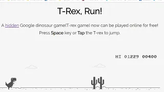 Playing T Rex Chrome Dinosaur Game (WORLD RECORD)