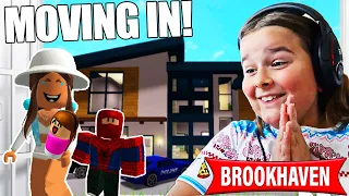 MOVING INTO OUR NEW HOUSE!! **BROOKHAVEN ROLEPLAY** | JKREW GAMING