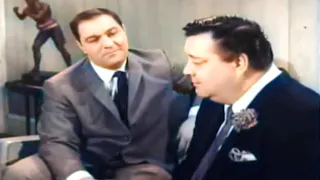 Rocky Marciano interviews Jackie Gleason 1961 in Full Color