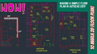 How to make a Simple 2D Floor Plan in AutoCAD 2019 | Drawing Swimming Pool | Drawing Balcony