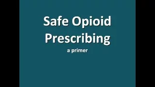 Incorporating the New Opioid Prescribing Guidelines Into Practice