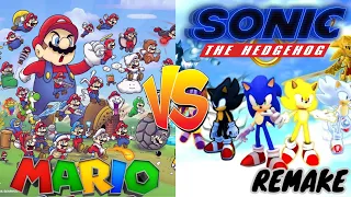Mario VS Sonic (ALL FORMS AND VERSIONS) Remake