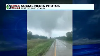 Damage, power outages in Perry following tornado warning