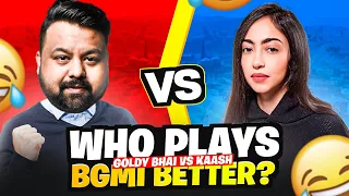 WHO IS THE BETTER BGMI PLAYER? - Goldy Bhai vs Kaashvi 😂 | Funny Highlights