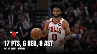 Coby White (17 PTS, 6 REB, 8 AST) Bulls Highlights vs Raptors: All Possessions (10/27/23)