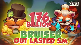 BRUISER Out Lasted SM in 176 Billion Battle | PVP Rush Royale