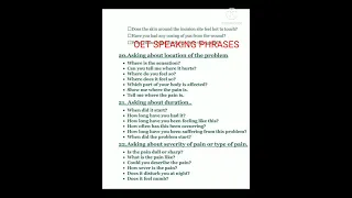 OET SPEAKING PHRASES( Question framing)