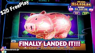 FULL SCREEN PIGGY BANKIN SLOT MACHINE & BACK TO BACK BONUSES| PIGGY BANKIN Jackpot Must Be Paid