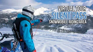 A VIRTUAL TOUR of Silent Pass snowmobile riding area near Golden, British Columbia