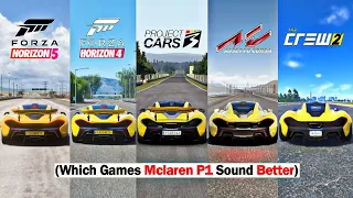 Mclaren P1 Comparison - Forza Horizon 5, FH4, FM7, Assetto Corsa, The Crew 2, Project Cars 3, NFSH