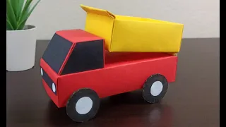 Origami Papercraft dump truck