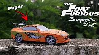 Paul walker supra made with Paper | Lets make the supra mk4 from fast and furious | lavahi crafts