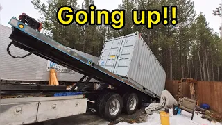 Shipping container goes for a ride!