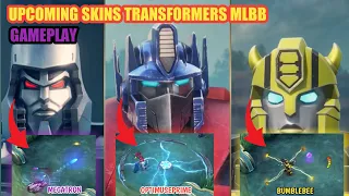 UPCOMING SKINS  GAMEPLAY - ALL 3 TRANSFORMERS SKINS - MOBILE LEGENDS