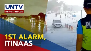 1st alarm sa Marikina river, itinaas; Walong floodgates, binuksan