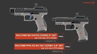 Walther PPQ M2 Q4 TAC Combo 4.6" Set | Walther Q5 Match Combo 5" SET | AIRGUN | Product presentation