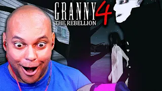 GRANNY 4 o FINAL SURPREENDENTE... GRANNY usou um JUTSU para TENTAR ME PARAR - GRANNY 4:THE REBELLION