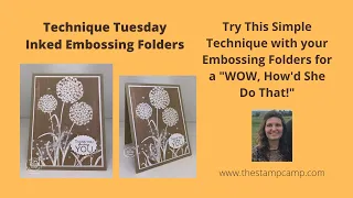 🔴Try this Simple Technique with your Embossing Folders for a "Wow, How'd She Do That!"