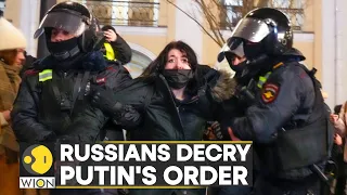 Russian protesters take to the streets over mobilisation order | Hundreds of demonstrators arrested