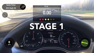 Разгон Audi A6 3.0 TFSI stage 1 чип-тюнинг Seven Force 0-100 км/ч top speed