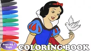 Disney Snow White Coloring Book Pages Snow White and the Seven Dwarfs Coloring Page Kids Art