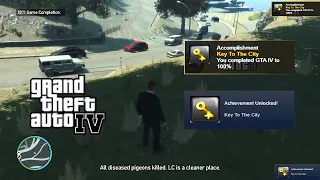 Grand Theft Auto 4 - 100% Game Completion [Key To The City] & 200 Pigeons [Endangered Species] (PC)