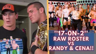 17-on-2 Handicap Match - John Cena & Randy Orton vs Raw Roster: Raw, March, 2008 - Wrestling Rewind