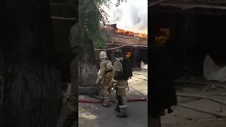 Пожар в Алматы на ул. Толе би на территории кардиологии