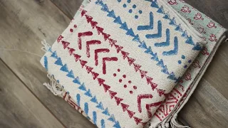 Manufacturer of cotton block print rugs