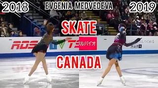 Evgenia Medvedeva Skate Canada 2018 vs 2019 Free Program