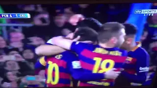 Messi Penalty vs Celta Vigo - 14/2/2016