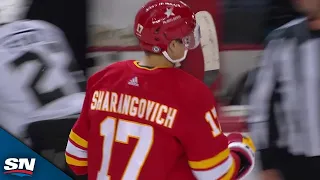 Flames' Yegor Sharangovich Beats Cam Talbot With Wrist Shot To Take Lead vs. Kings