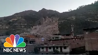 Watch: Landslide Engulfs 150 Homes In Peru