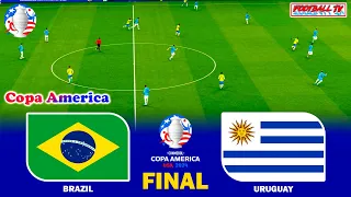 BRAZIL vs URUGUAY - COPA AMERICA FINAL | FULL MATCH ALL GOALS | eFootball PES Gameplay PC