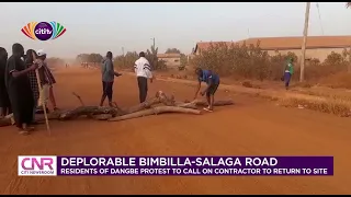 Residents of Dangbe protest to call on contractors to fix deplorable Bimbilla-Salaga road