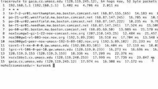 Traceroute demonstration