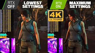 Shadow of Tomb Raider Definitive Edition 4K RTX ON vs RTX OFF Max Settings VS Low Settings